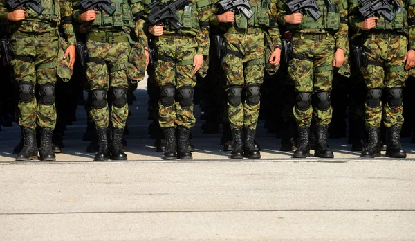 Tentara Militer Tentara Pada Parade Stok Gambar
