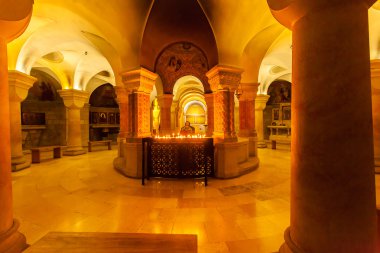 Dormition Abbey kilise iç. Eski şehir. Kudüs. İsrail