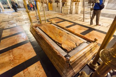 Simge lambalar. Kudüs'te Kutsal türbe Tapınağı.