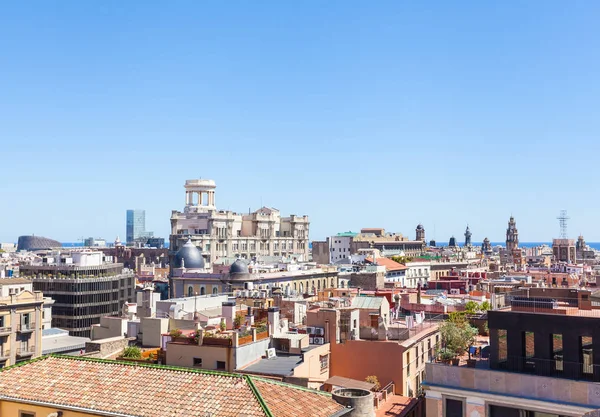Barcelona aeral panoramisch uitzicht op de stad, Spanje — Stockfoto