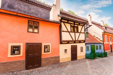 Altın sokak içinde eski Kraliyet Sarayı Prag, Çek Cumhuriyeti.