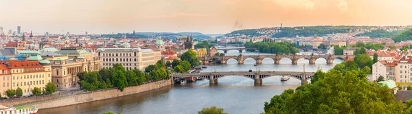 Panorama du vieux Prague depuis le parc Letna, République tchèque . — Photo