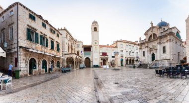 Stradun, popüler yayalara Dubrovnik, Hırvatistan