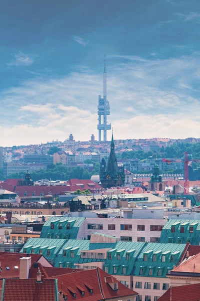 Panorama della città dalla Torre dell'Orologio di Praga — Foto Stock