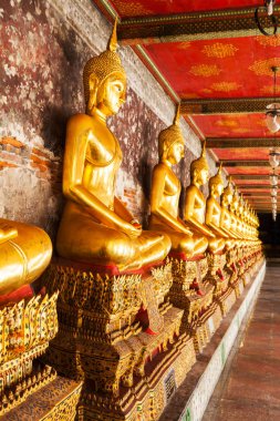 Wat Suthat Thepwararam, Bangkok, Tayland, Thailand, sarı altın buddha.