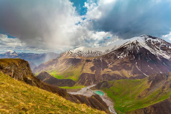 Panorama at the Georgia Mountains near Gudauri — Stock Photo, Image
