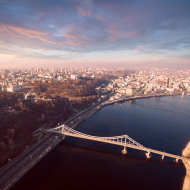 Kiev, Ukrayna Hava görünümünü kışın.