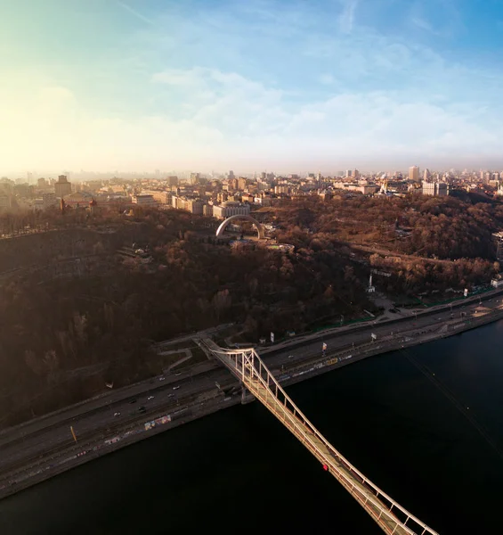 Вид с воздуха на Киев, Украина зимой . — стоковое фото