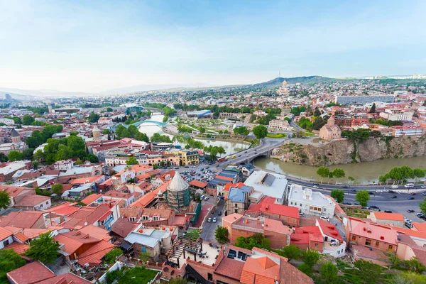 Vista del panorama de la ciudad de Tiflis, Georgia . —  Fotos de Stock