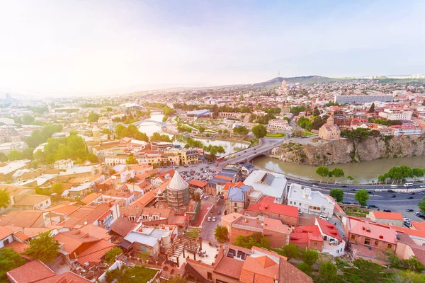 Vista del panorama de la ciudad de Tiflis, Georgia . —  Fotos de Stock