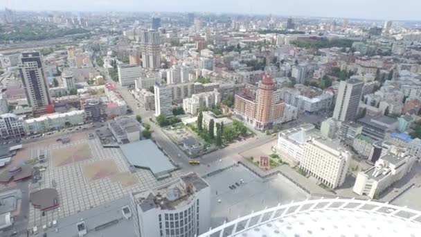 Panorama av Kiev från luften. — Stockvideo