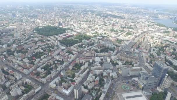 Panorama 360 stopni Kijowa z powietrza. — Wideo stockowe