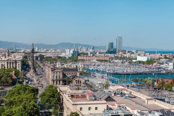 Panoramatický pohled na město barcelona — Stock fotografie