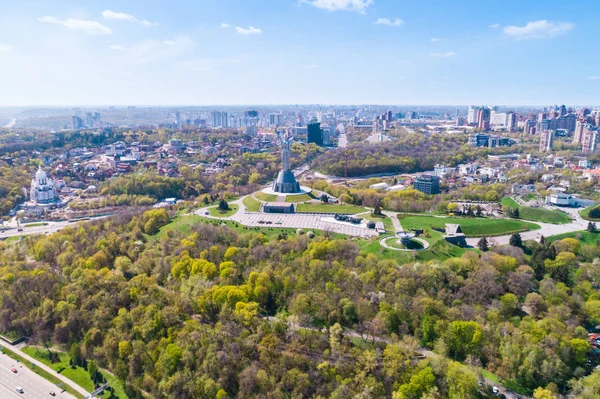 Panorama över Kiev city. Flygfoto. — Stockfoto