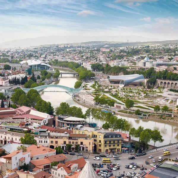 Weergave van Tbilisi stad panorama, Georgië. — Stockfoto