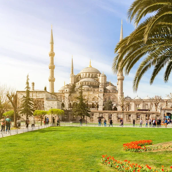 Pohled na modrou mešitu v istanbulu, krocan — Stock fotografie