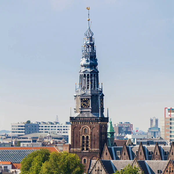 Panorama del casco antiguo de Ámsterdam. Vista aérea . —  Fotos de Stock