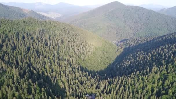 Lago Synevir en las montañas de los Cárpatos en Ucrania — Vídeos de Stock