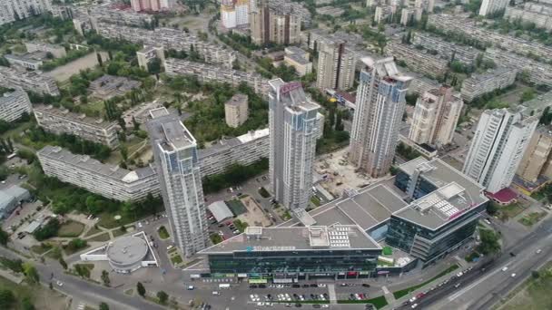 4 k drone légi felvételeket. Rusanivka district, Kiev, Ukrajna — Stock videók