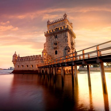 Belem Tower on the Tagus River. clipart