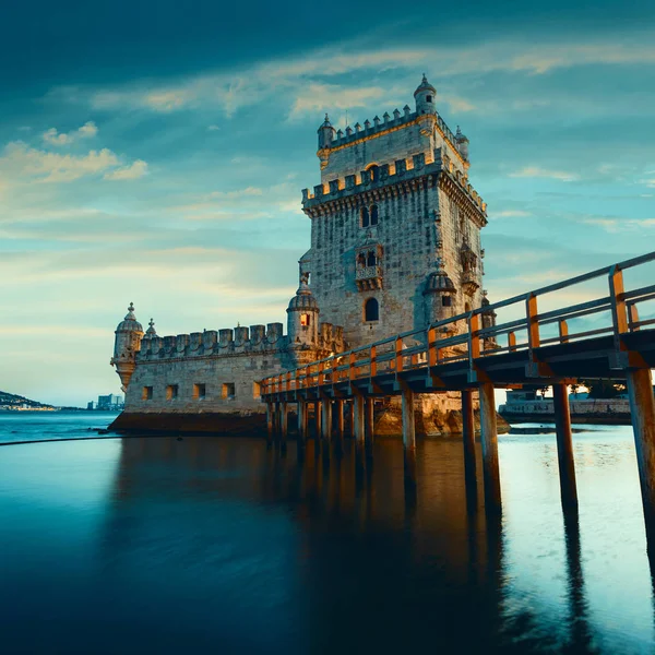 Torre de Belém no rio Tejo . — Fotografia de Stock