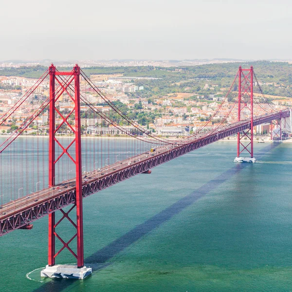 25 április híd, Lisszabon. Panoráma — Stock Fotó