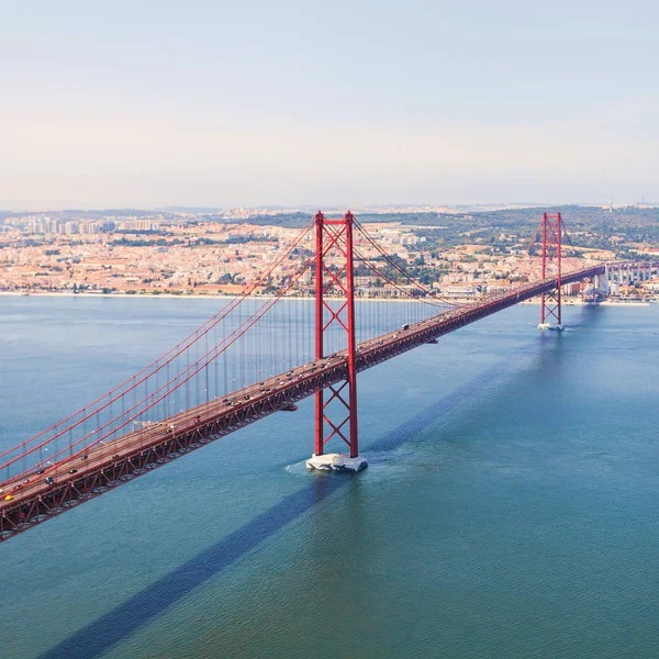25th of April Bridge in Lisbon. Panorama — Stock Photo, Image