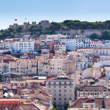 View of Alfama and St. Georges Castle clipart