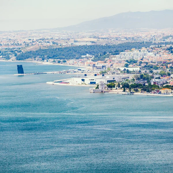 Lisbon panorama from the National Sanctuary of Christ the King — Stock Photo, Image