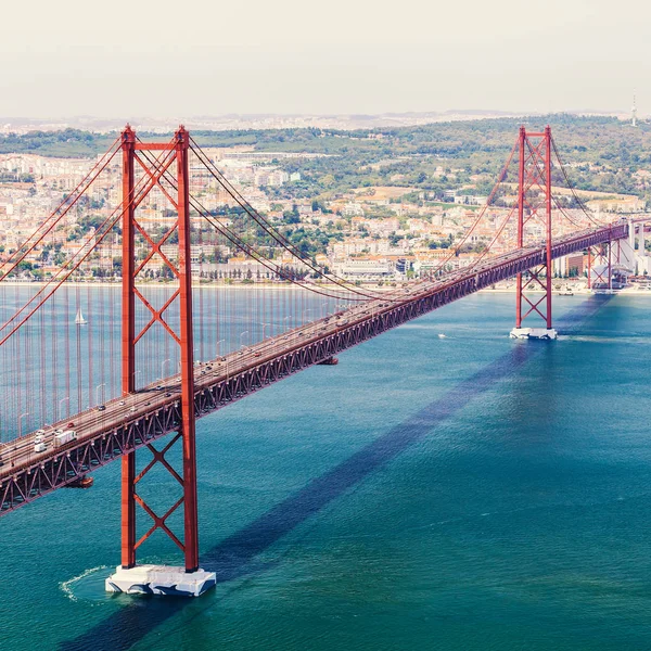 25th of April Bridge in Lisbon. Panorama — Stock Photo, Image