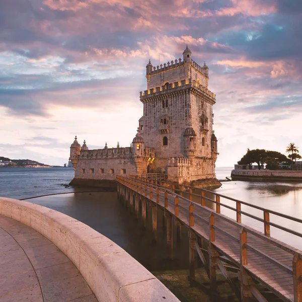 Torre de Belém no rio Tejo . — Fotografia de Stock
