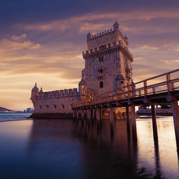 Belem Kulesi Tagus Nehri üzerinde. — Stok fotoğraf