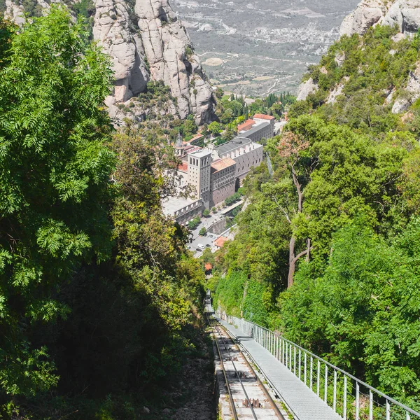 バルセロナ近郊のカタルーニャにあるモンセラット修道院の眺め — ストック写真