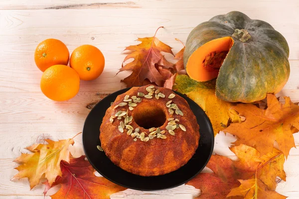 Pound Pumpkin cake Poured With Orange Syrup