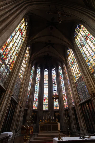 Interior inside the Church of Our Lady of Victory in Sablon, Brussels, Belgium — Stock Photo, Image