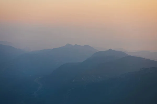 Panorama of the mountains at sunset. — Stock Photo, Image