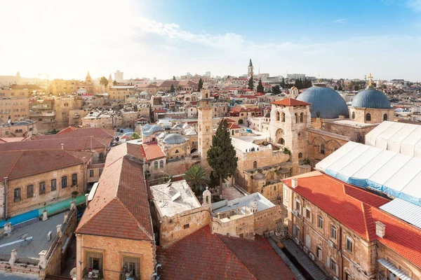 Iglesia del Santo Sepulcro, Jerusalén, Israel. Vista superior . — Foto de Stock