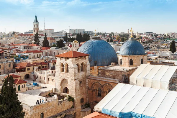 Iglesia del Santo Sepulcro, Jerusalén, Israel. Vista superior . — Foto de Stock