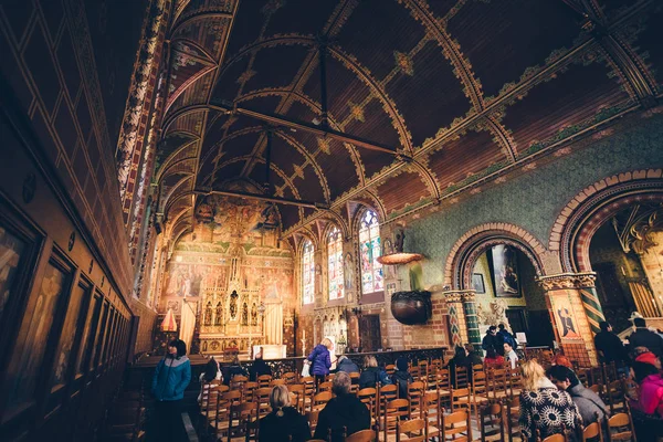 Basilika des Heiligen Blutes in Brügge, Belgien. Innenraum. Stockfoto