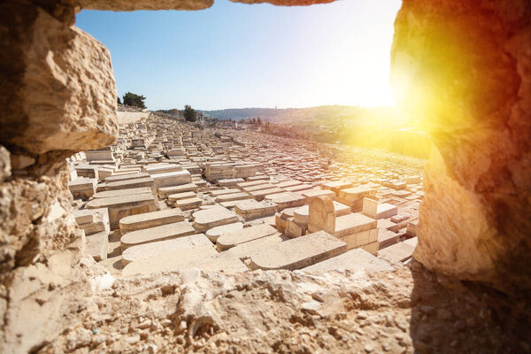 Mount of Olives Cemetery in Jerusalem, Israel