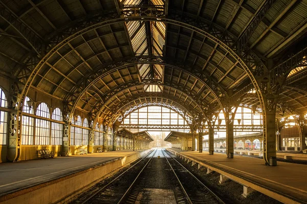 Витебский вокзал на закате Стоковое Фото