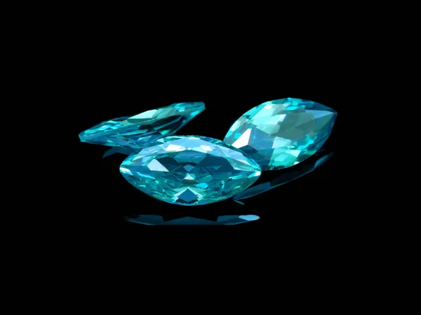 Piedra semipreciosa azul de forma marquesa — Foto de Stock