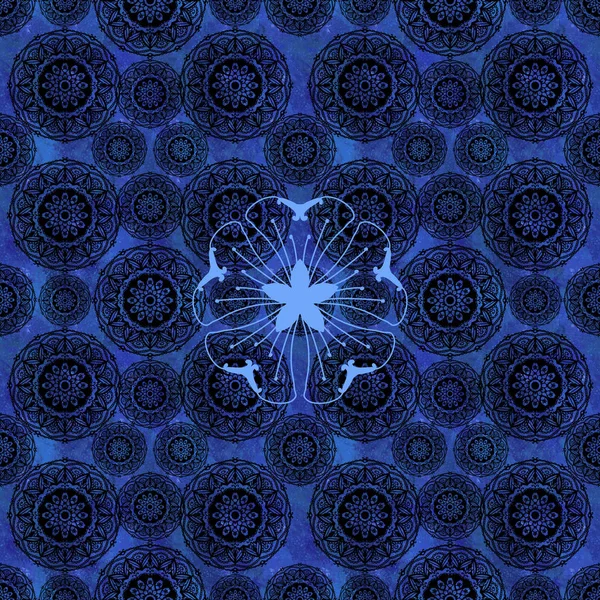 Royal blue seamless pattern