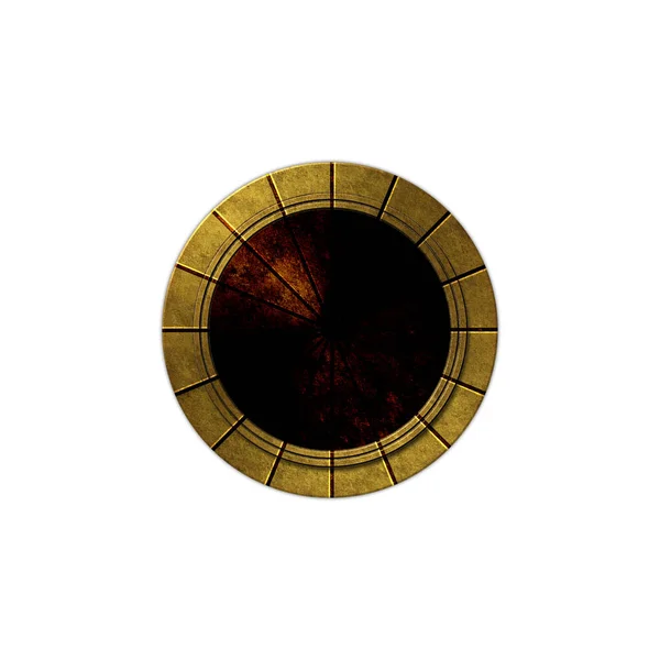Round ancient style button logo — Stock Photo, Image