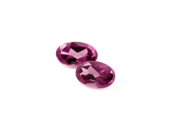 Granate rojo púrpura piedras preciosas de Rhodolite — Foto de Stock