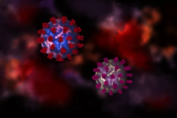 Ilustracja Koronawirusa Covid Wirus 2020 — Zdjęcie stockowe