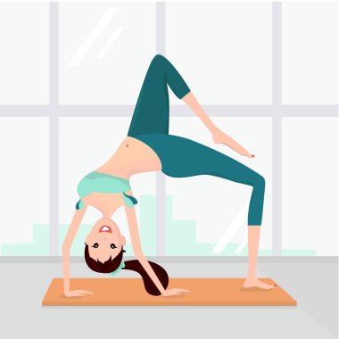 Yoga Koç vektör çizim