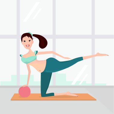 Yoga Koç vektör çizim