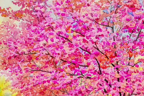 Цветок дикой гималайской вишни и эмоций в абстрактной спине — стоковое фото
