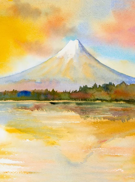 Mount Fuji, jeziora Kawaguchi, słynnym zabytkiem w Japonii. — Zdjęcie stockowe